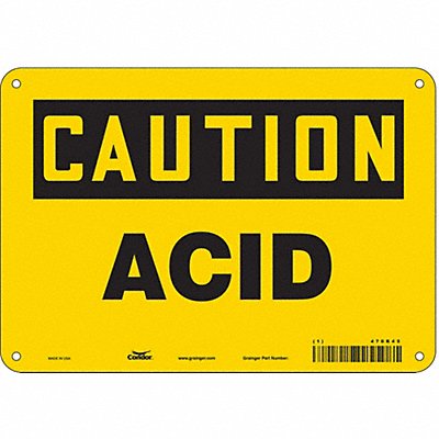 CONDOR 470R45 Safety Sign 7 in x 10 in Polyethylene