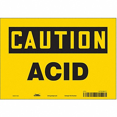 CONDOR 470R47 Safety Sign 7 inx10 in Vinyl
