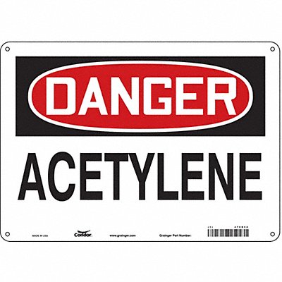 CONDOR 470R50 Safety Sign 10 inx14 in Aluminum