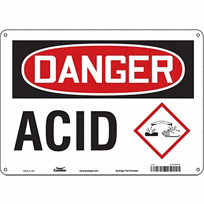 CONDOR 470R59 Safety Sign 10 inx14 in Aluminum