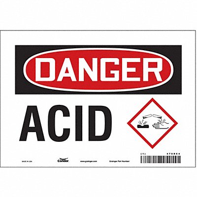 CONDOR 470R64 Safety Sign 7 inx10 in Vinyl