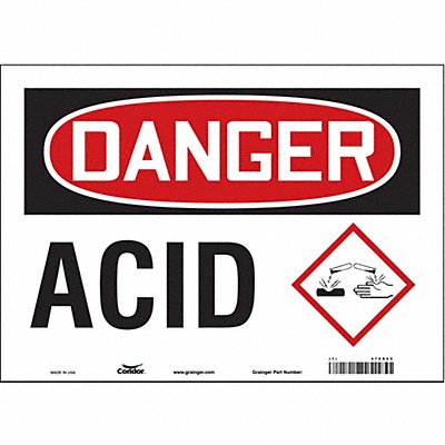 CONDOR 470R65 Safety Sign 10 inx14 in Vinyl
