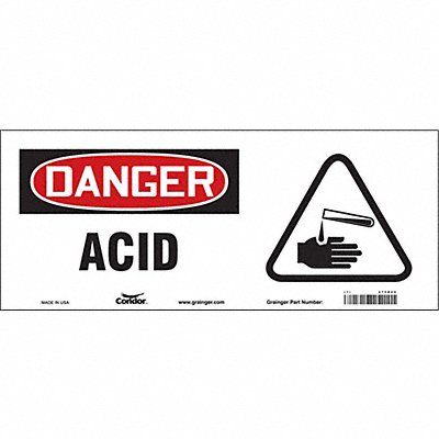 CONDOR 470R69 Safety Sign 7 in x 17 in Vinyl