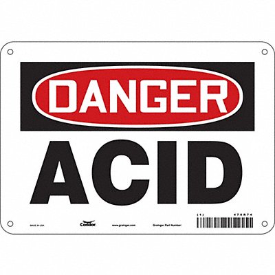 CONDOR 470R74 Safety Sign 7 inx10 in Polyethylene