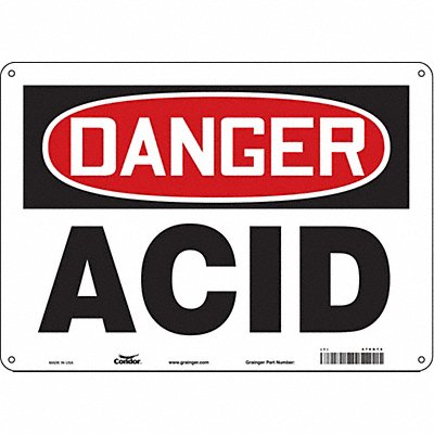 CONDOR 470R75 J6910 Safety Sign 10 inx14 in Polyethylene