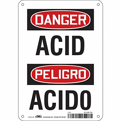 CONDOR 470R79 Safety Sign 10 inx7 in Aluminum