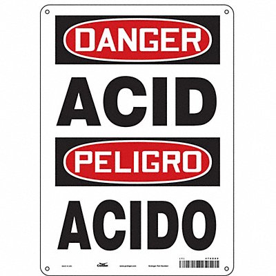 CONDOR 470R80 Safety Sign 14 inx10 in Aluminum
