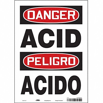 CONDOR 470R84 Safety Sign 14 in x 10 in Vinyl