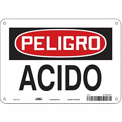 CONDOR 470R85 Safety Sign 7 in x 10 in Aluminum