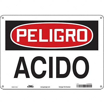 CONDOR 470R86 Safety Sign 10 inx14 in Aluminum