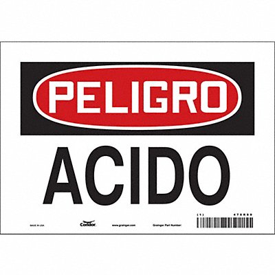 CONDOR 470R89 Safety Sign 7 in x 10 in Vinyl