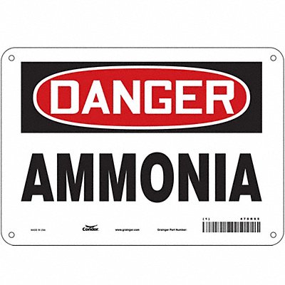 CONDOR 470R95 Safety Sign 7 inx10 in Polyethylene