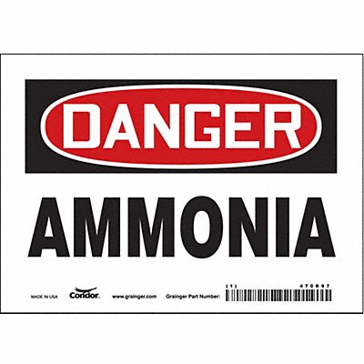CONDOR 470R97 Safety Sign 5 in x 7 in Vinyl