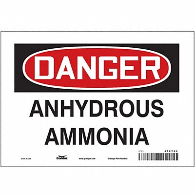 CONDOR 470T05 Safety Sign 7 inx10 in Vinyl
