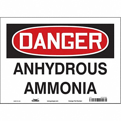 CONDOR 470T06 Safety Sign 10 inx14 in Vinyl