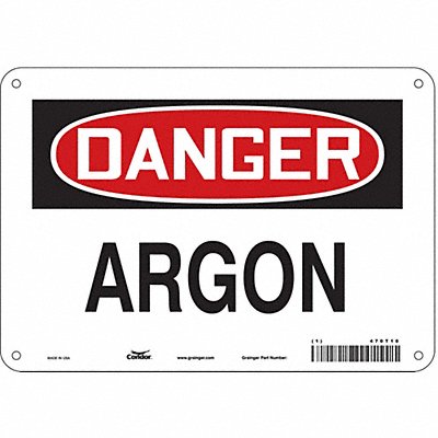 CONDOR 470T10 Safety Sign 7 inx10 in Polyethylene