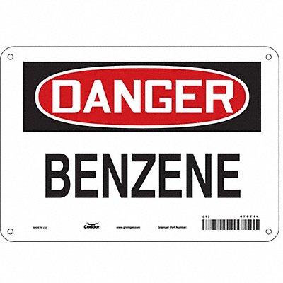 CONDOR 470T14 Safety Sign 7 in x 10 in Aluminum