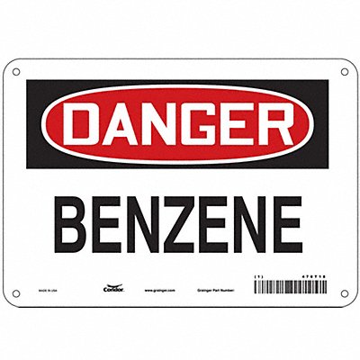 CONDOR 470T18 Safety Sign 7 in x 10 in Polyethylene