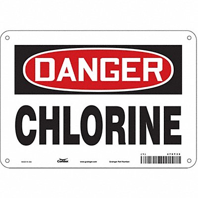 CONDOR 470T30 Safety Sign 7 in x 10 in Aluminum