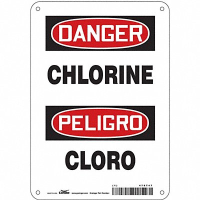 CONDOR 470T47 Safety Sign 10 in x 7 in Polyethylene