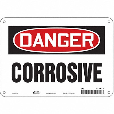 CONDOR 470T61 J6919 Safety Sign 7 inx10 in Polyethylene