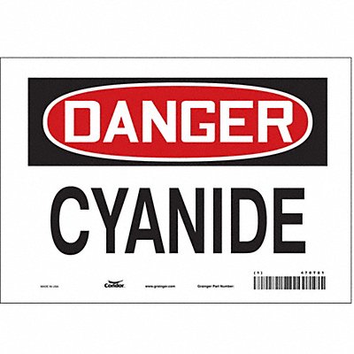CONDOR 470T81 Safety Sign 7 in x 10 in Vinyl