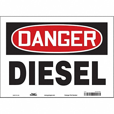 CONDOR 470T89 Safety Sign 10 inx14 in Vinyl
