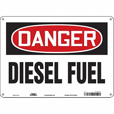 CONDOR 470T97 J6920 Safety Sign 10 inx14 in Polyethylene