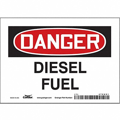 CONDOR 470U01 J6920 Safety Sign 5 inx7 in Vinyl