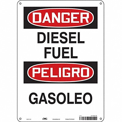 CONDOR 470U10 Safety Sign 14 in x 10 in Polyethylene