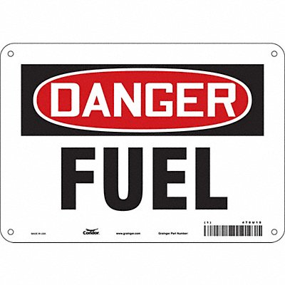 CONDOR 470U15 Safety Sign 7 in x 10 in Aluminum