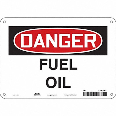 CONDOR 470U22 Safety Sign 7 in x 10 in Aluminum