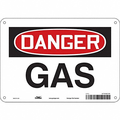 CONDOR 470U35 Safety Sign 7 in x 10 in Aluminum
