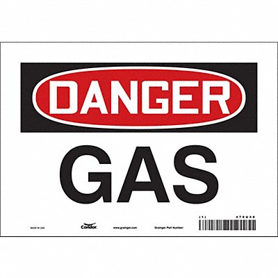 CONDOR 470U40 Safety Sign 7 in x 10 in Vinyl