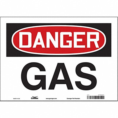 CONDOR 470U41 Safety Sign 10 in x 14 in Vinyl