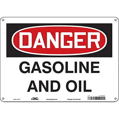 CONDOR 470U43 Safety Sign 10 in x 14 in Aluminum