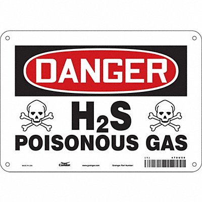 CONDOR 470U56 Safety Sign 7 in x 10 in Aluminum