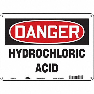 CONDOR 470U65 Safety Sign 10 inx14 in Polyethylene