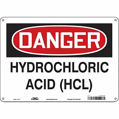 CONDOR 470U79 Safety Sign 10 inx14 in Polyethylene