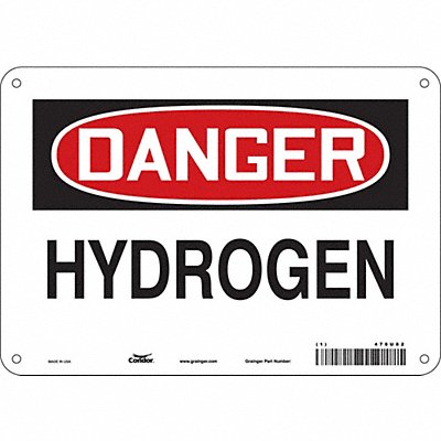 CONDOR 470U82 Safety Sign 7 in x 10 in Aluminum