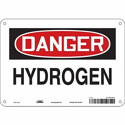 CONDOR 470U84 Safety Sign 7 in x 10 in Polyethylene