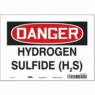 CONDOR 470V01 Safety Sign 7 in x 10 in Vinyl