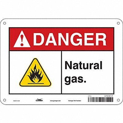 CONDOR 470V17 Safety Sign 7 in x 10 in Polyethylene