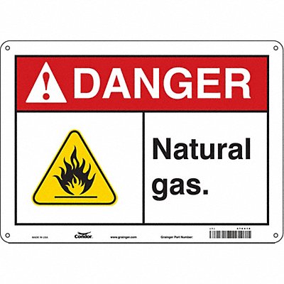 CONDOR 470V18 Safety Sign 10 inx14 in Polyethylene