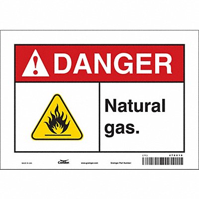 CONDOR 470V19 Safety Sign 7 inx10 in Vinyl