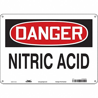 CONDOR 470V25 Safety Sign 10 in x 14 in Polyethylene