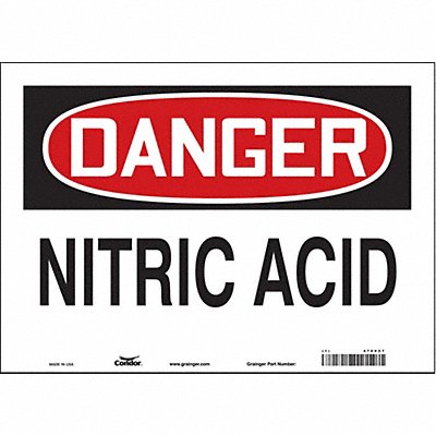 CONDOR 470V27 Safety Sign 10 in x 14 in Vinyl