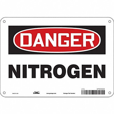 CONDOR 470V28 Safety Sign 7 in x 10 in Aluminum