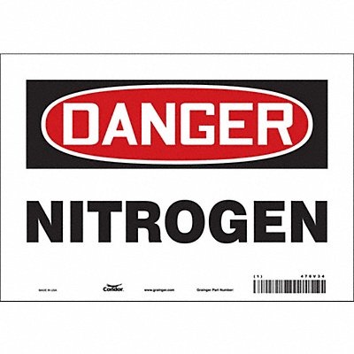 CONDOR 470V34 Safety Sign 7 in x 10 in Vinyl