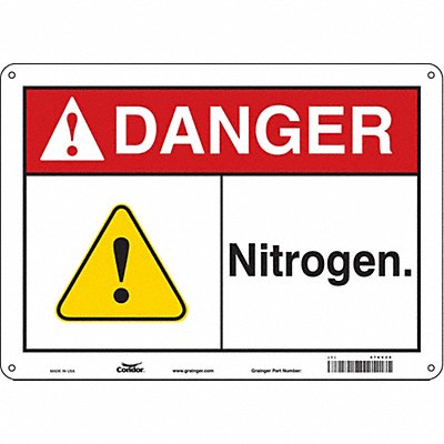 CONDOR 470V39 Safety Sign 10 inx14 in Polyethylene